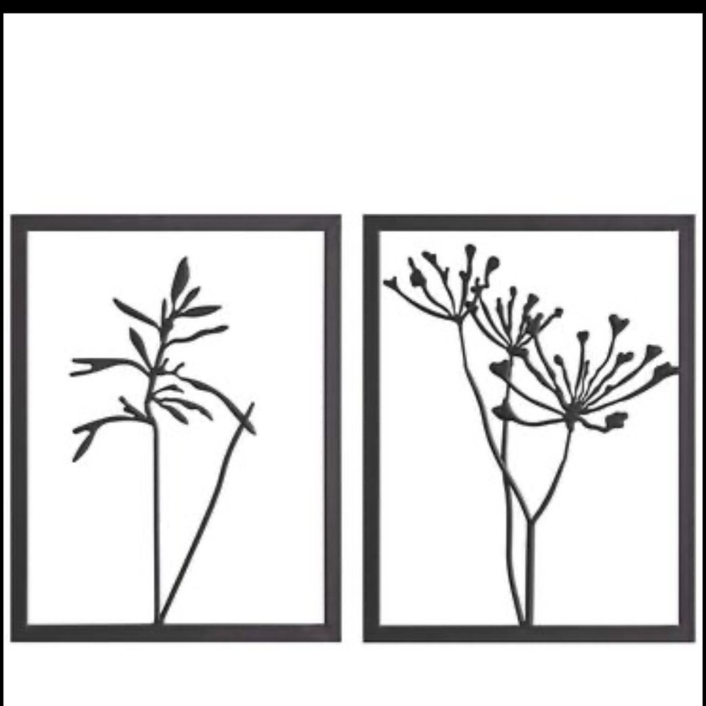 Kate and Laurel Metal Wall Artwork